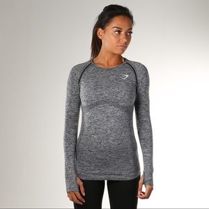 Charcoal Gymshark Seamless Long Sleeve